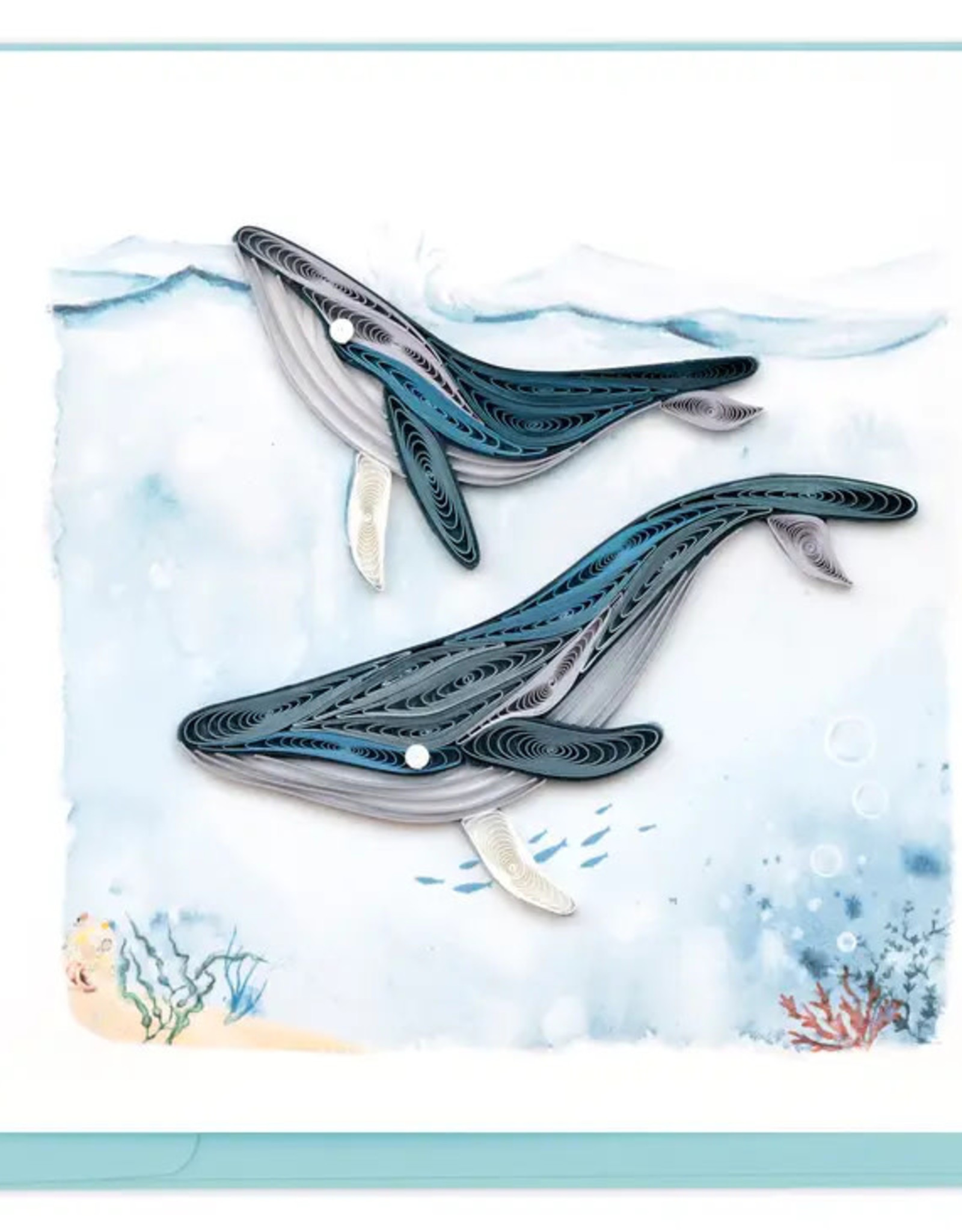 Quilling Card Quilled Two Humpbacks Greeting Card