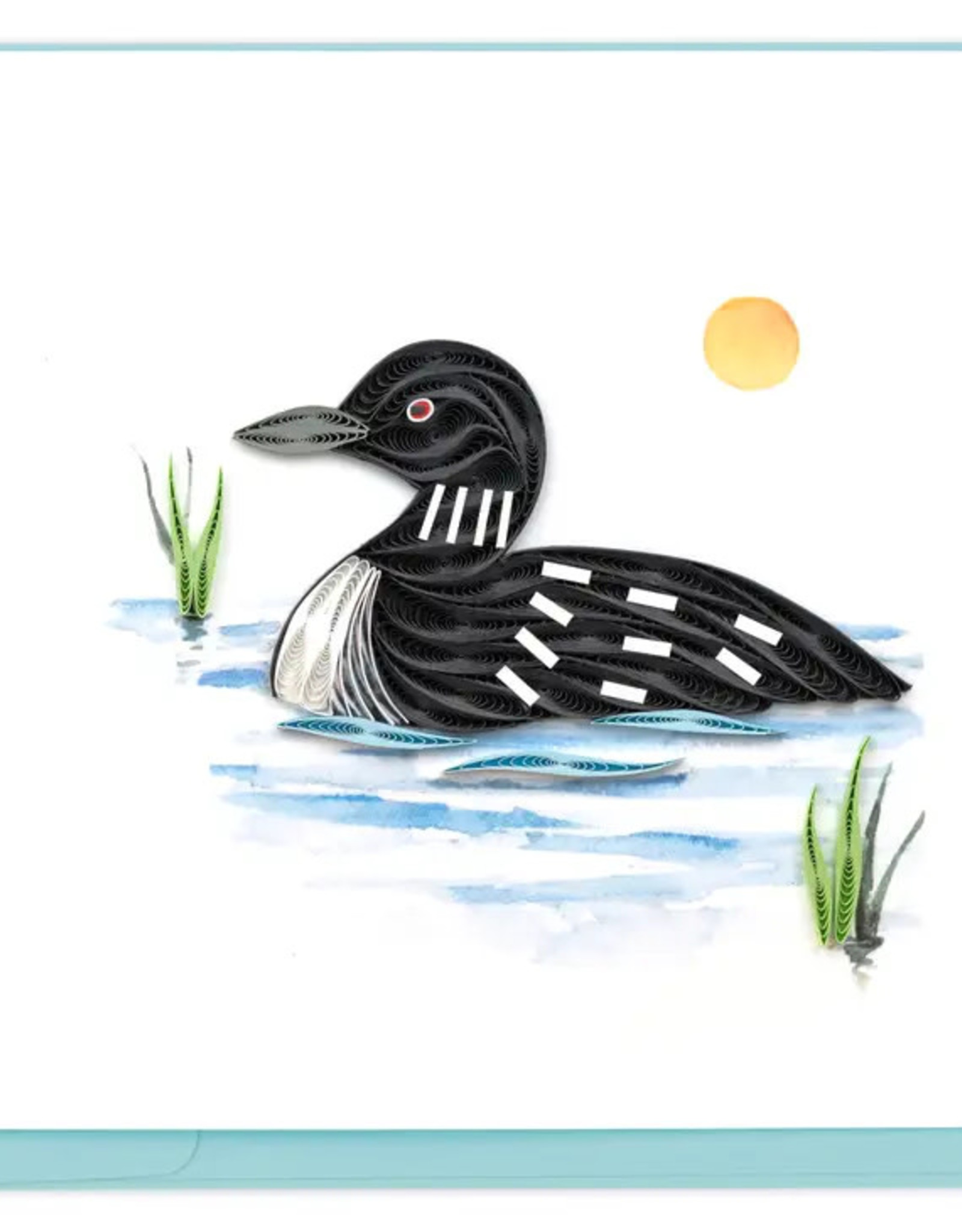 Quilling Card Quilled Lake Loon Greeting Card