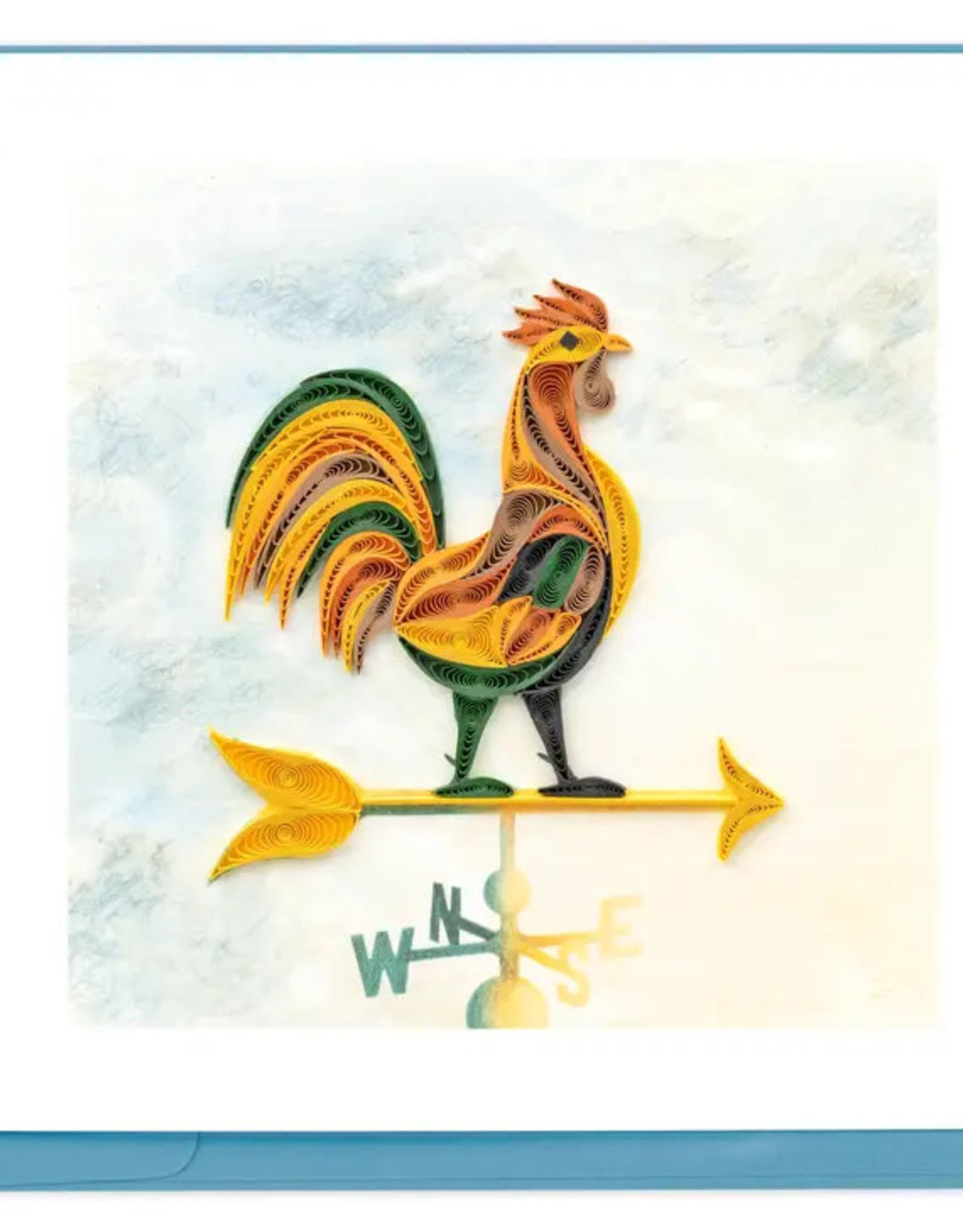 Quilling Card Quilled Rooster Weathervane Card