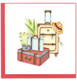Quilling Card Quilled Vintage Luggage Greeting Card