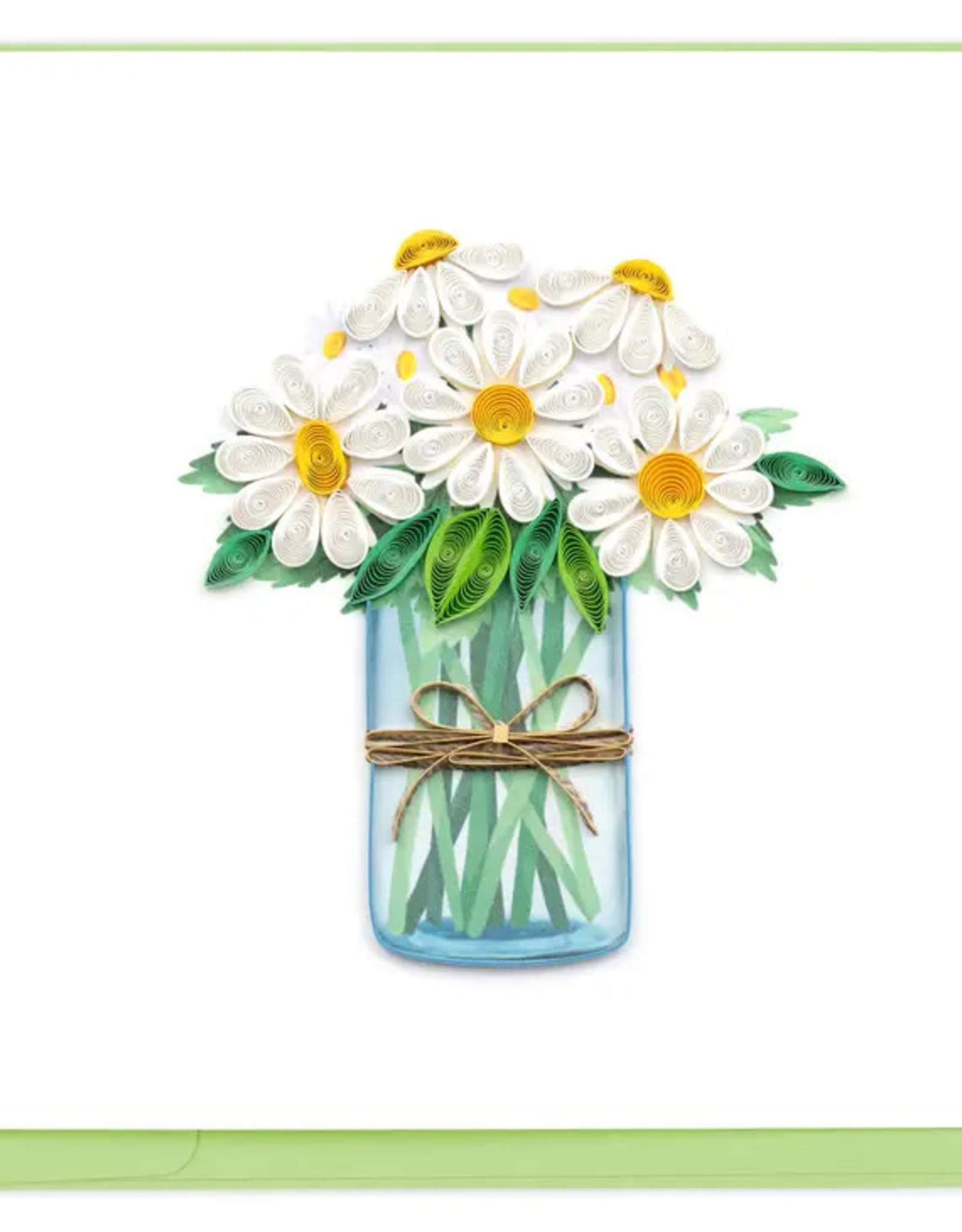 Quilling Card Quilled White Daisies in Jar Card