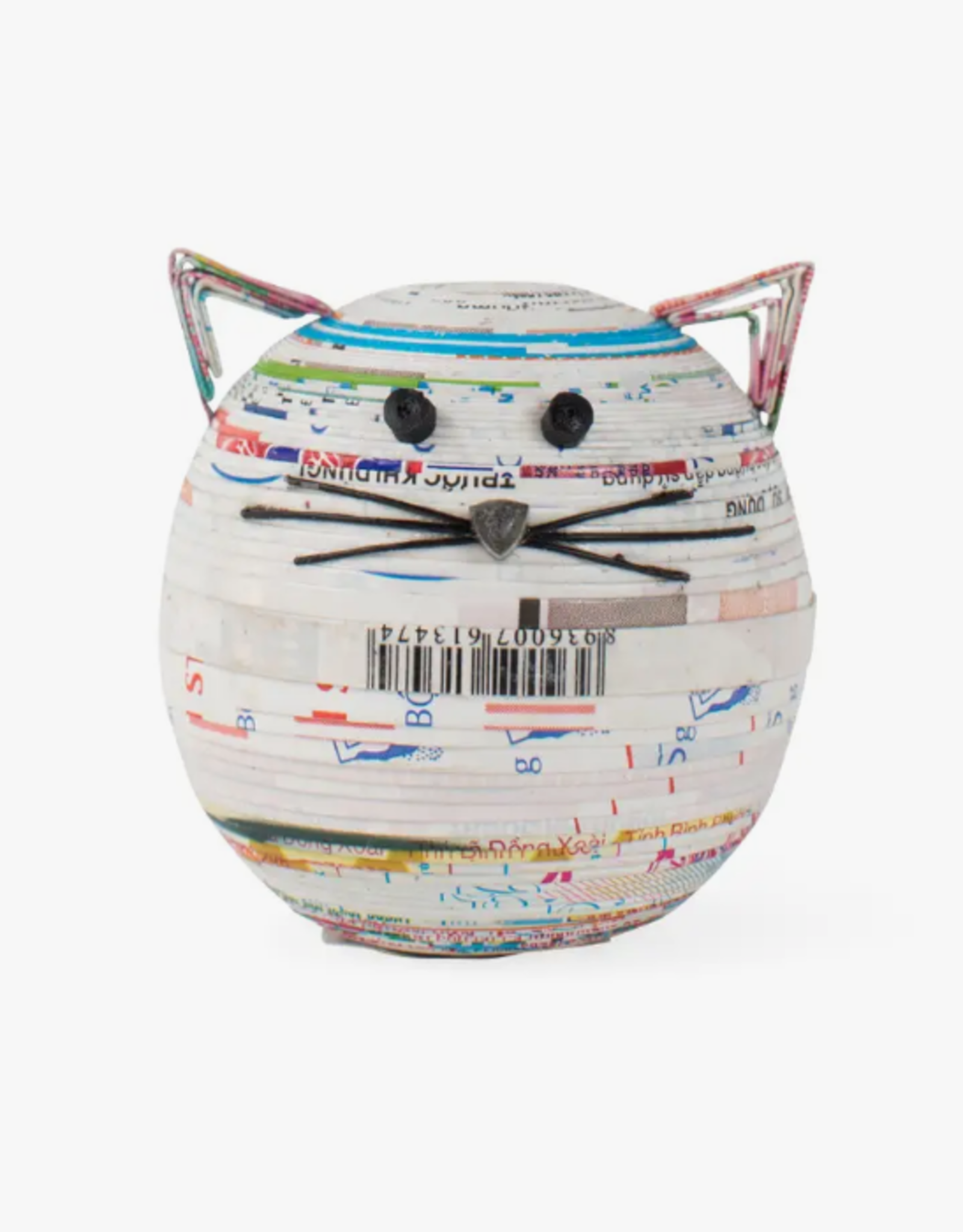 Ten Thousand Villages Coiled Paper Cat Box