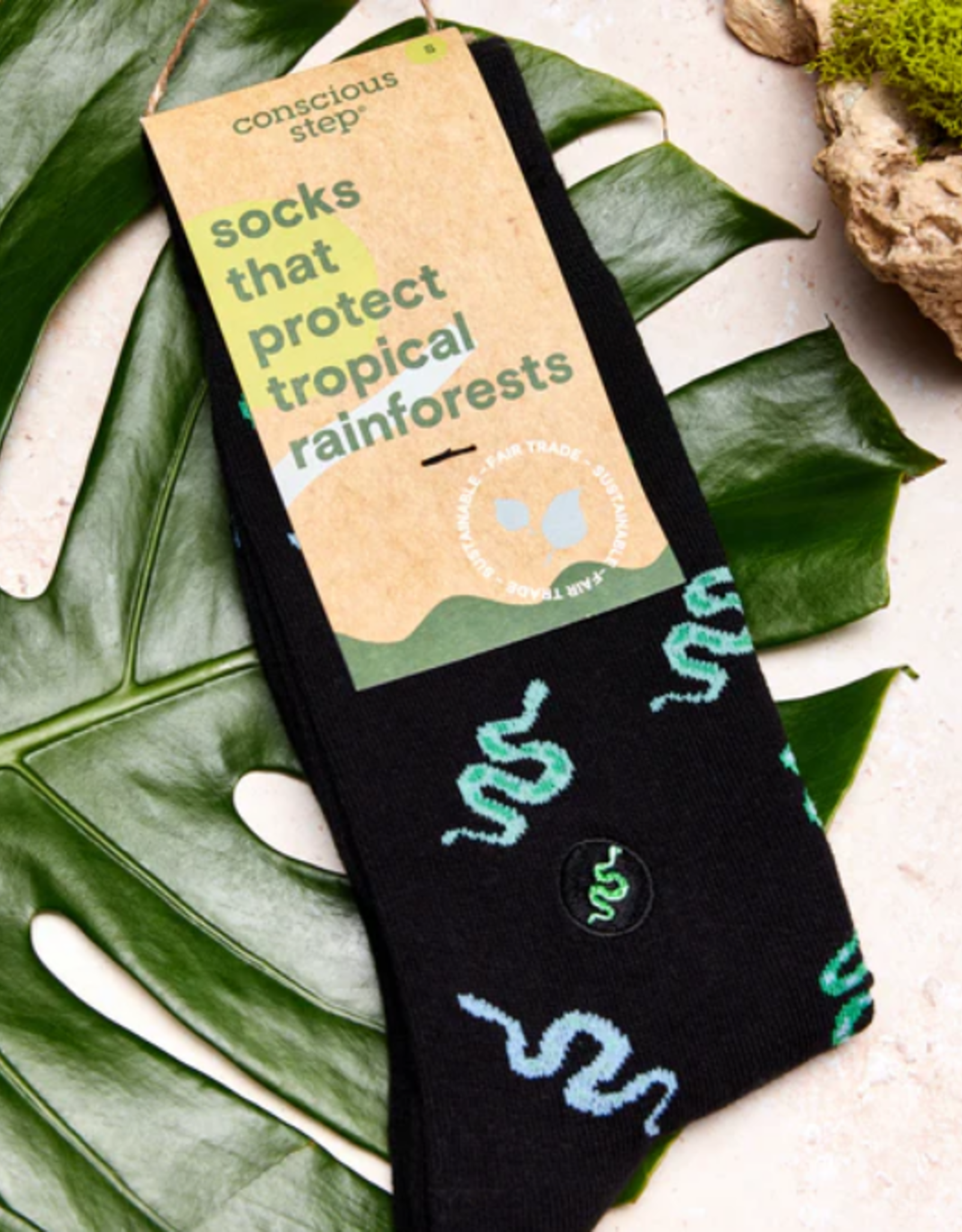 Conscious Step Socks that Protect Tropical Rainforests (Snakes)