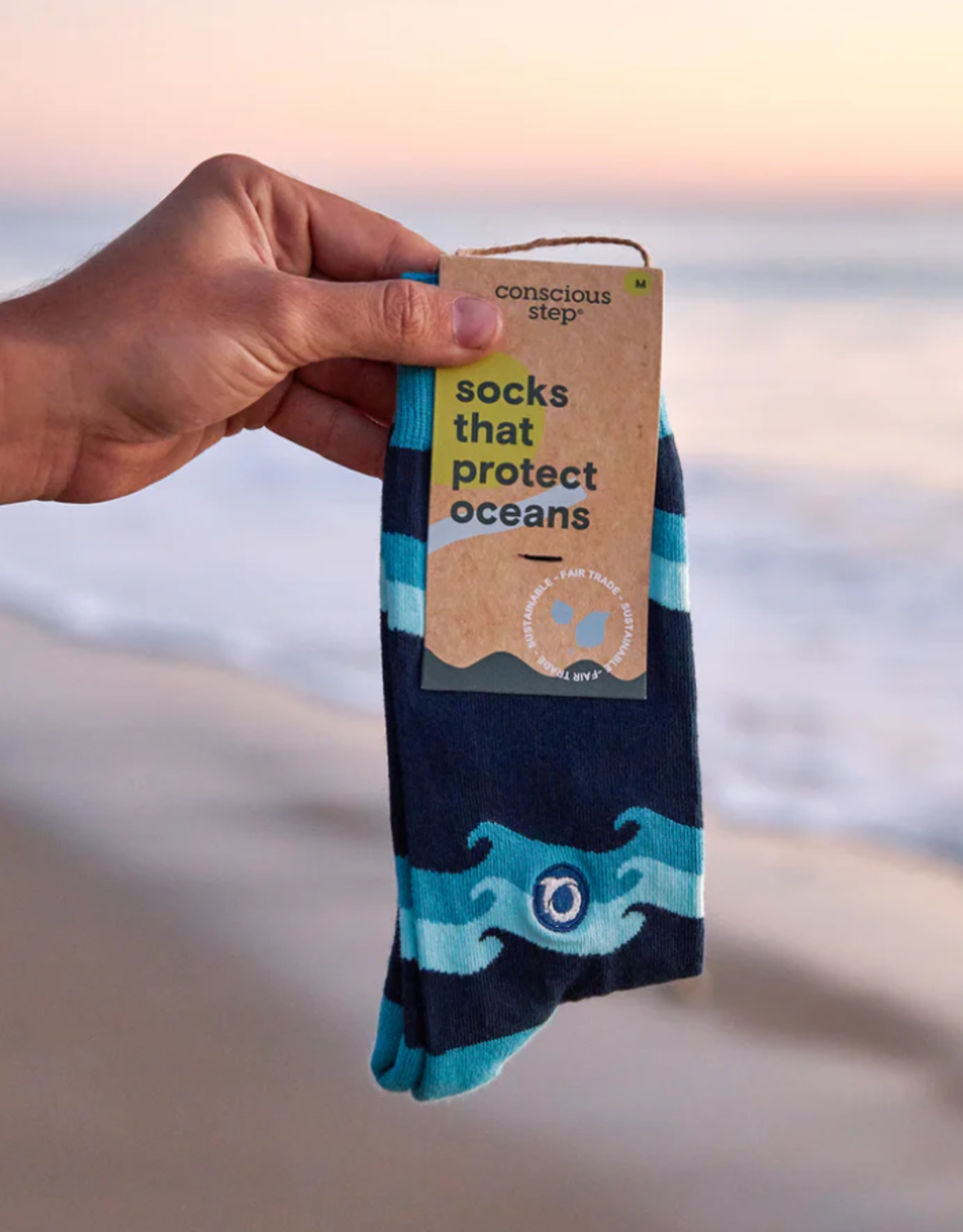 Conscious Step Socks that Protect Oceans (Waves)