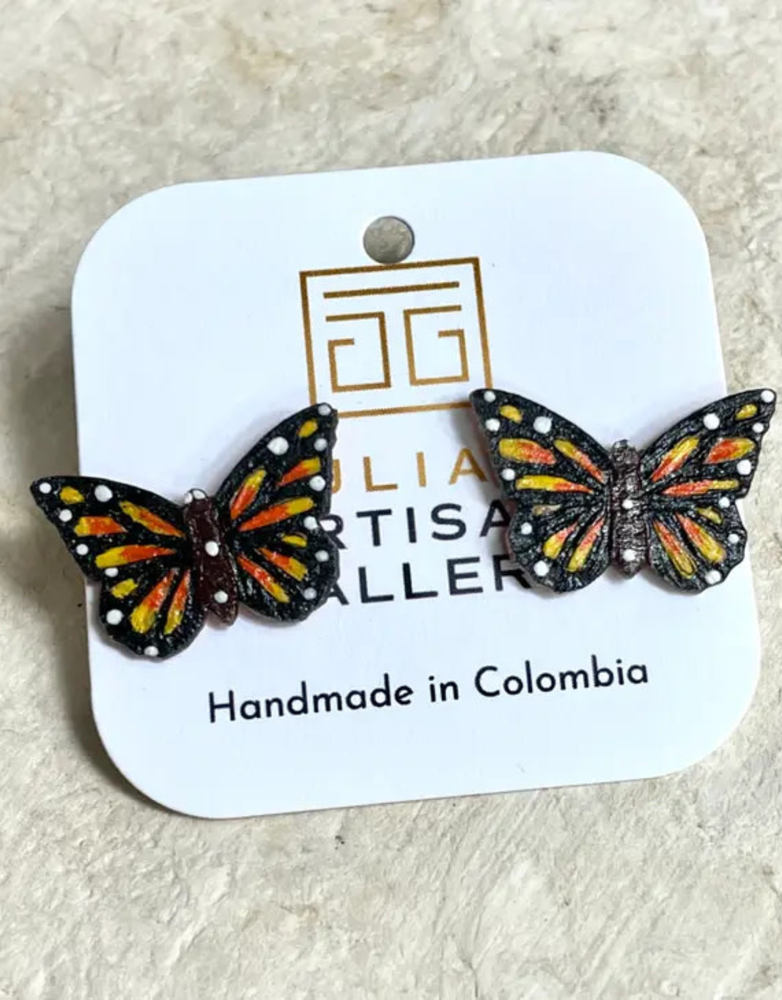 Tulia Artisans Monarch Butterfly Earrings (Small)