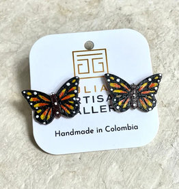 Tulia Artisans Monarch Butterfly Earrings (Small)