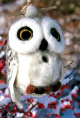 dZi Handmade Snowy Owl Birdhouse