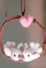 dZi Handmade Love Doves Mini Wreath