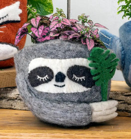 dZi Handmade Sloth Felt Planter