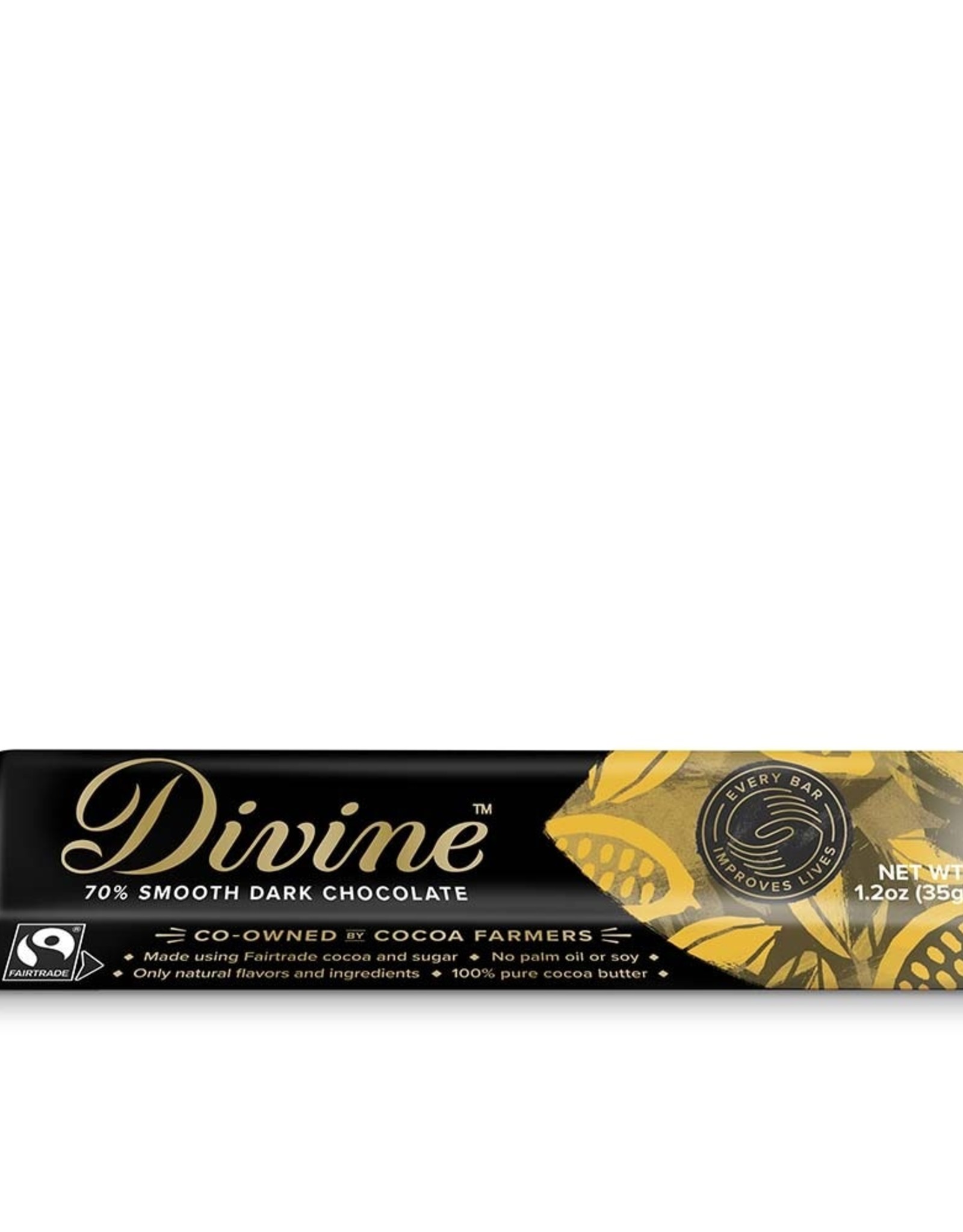 Divine Chocolate 70% Dark Chocolate Snack Bar