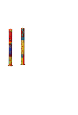 Thumbprint Artifacts Judaica Candle -Taper 9 in