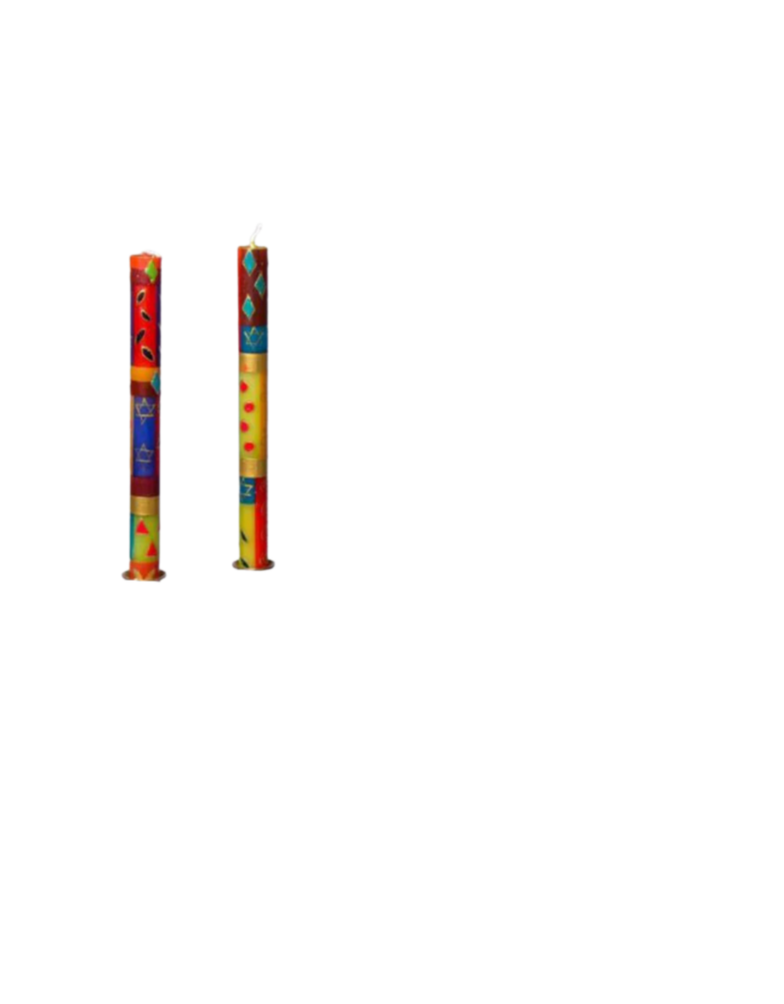 Thumbprint Artifacts Judaica Candle -Taper 9 in
