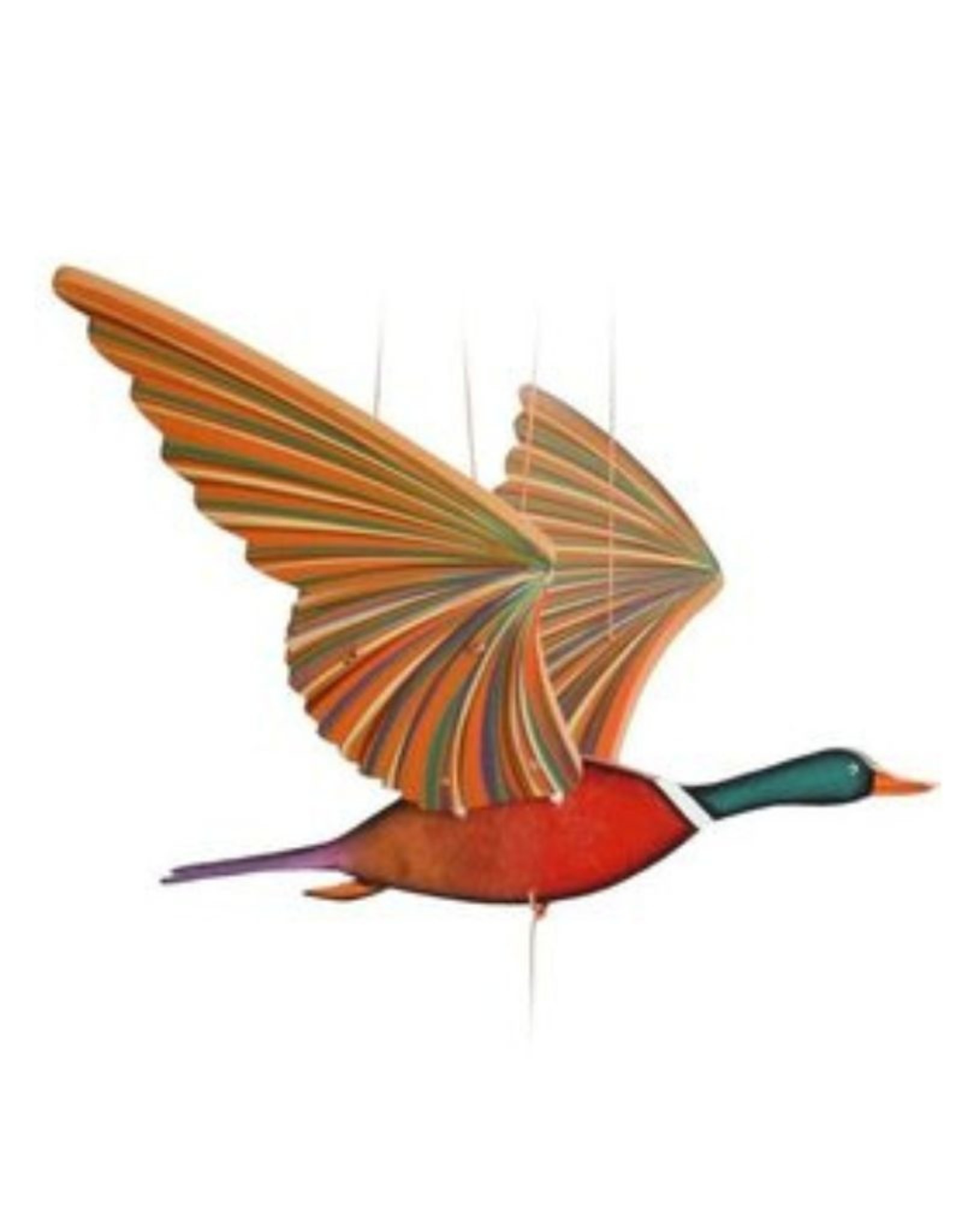 Tulia Artisans Duck Mallard Bird Flying Mobile