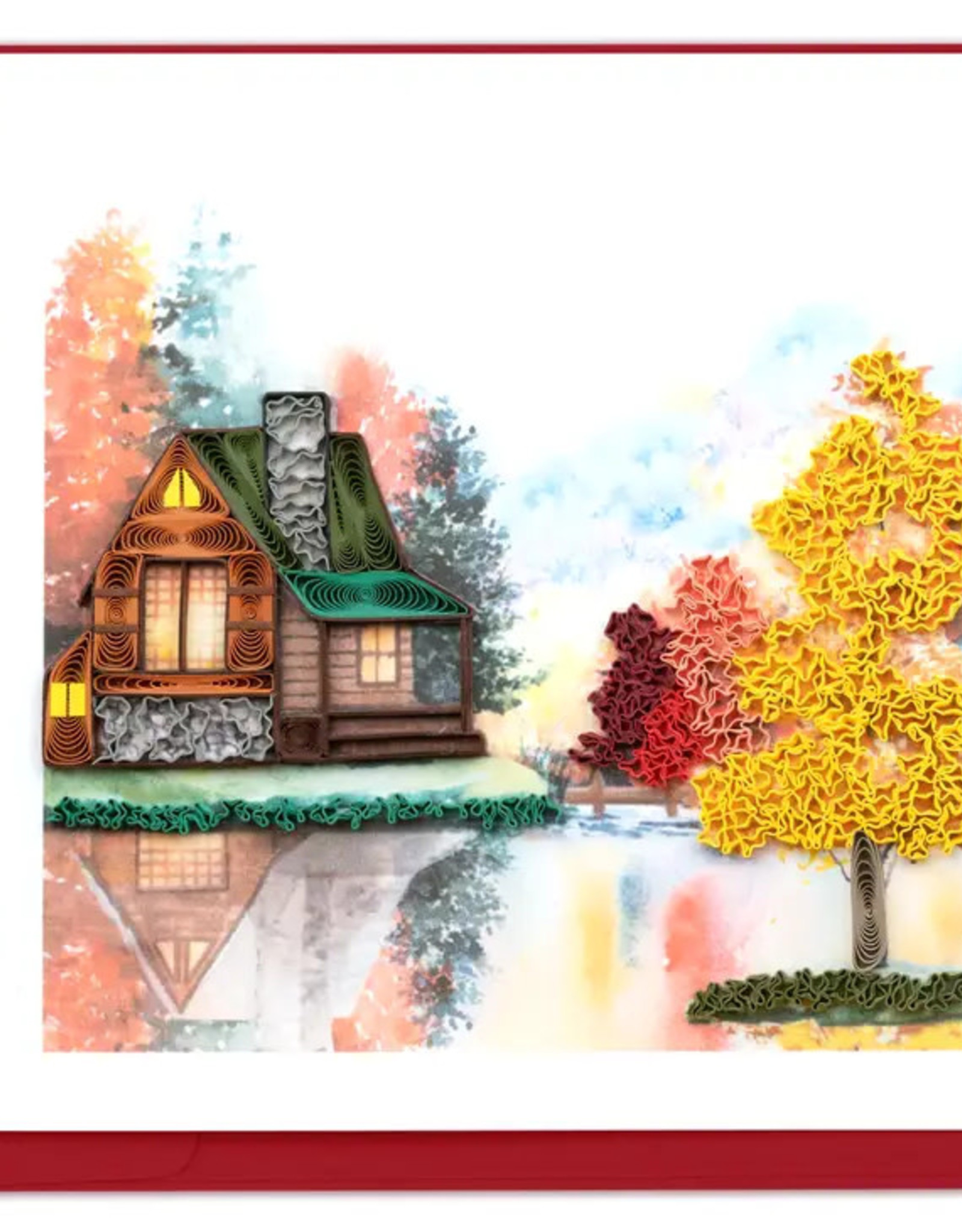 Quilling Card Quilled Cozy Autumn Cabin Greeting Card
