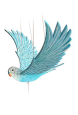 Tulia Artisans Parakeet Bird Flying Mobile