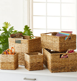 Serrv Badam Cube Basket -- 11" Square