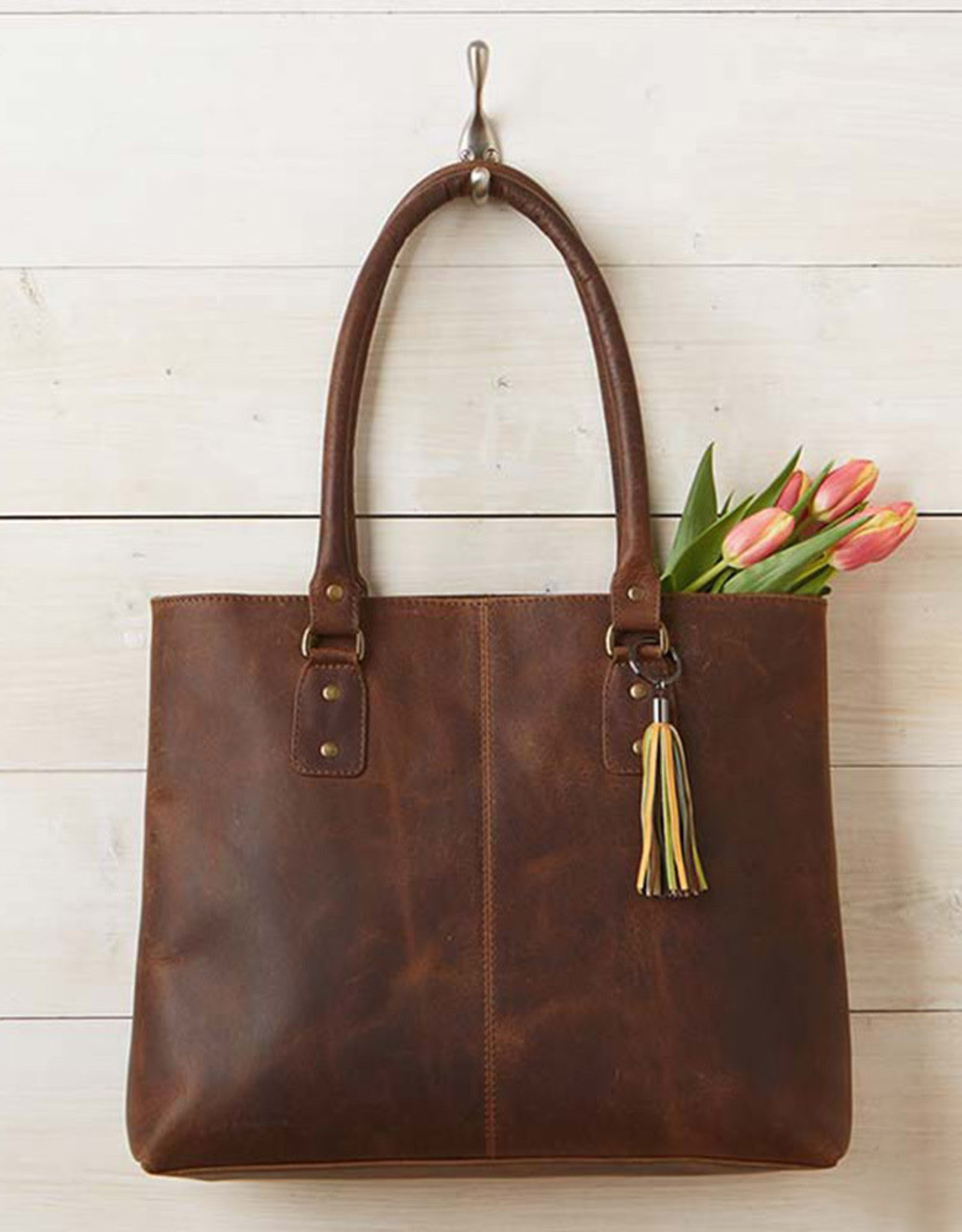 Serrv Rustic Leather Handbag
