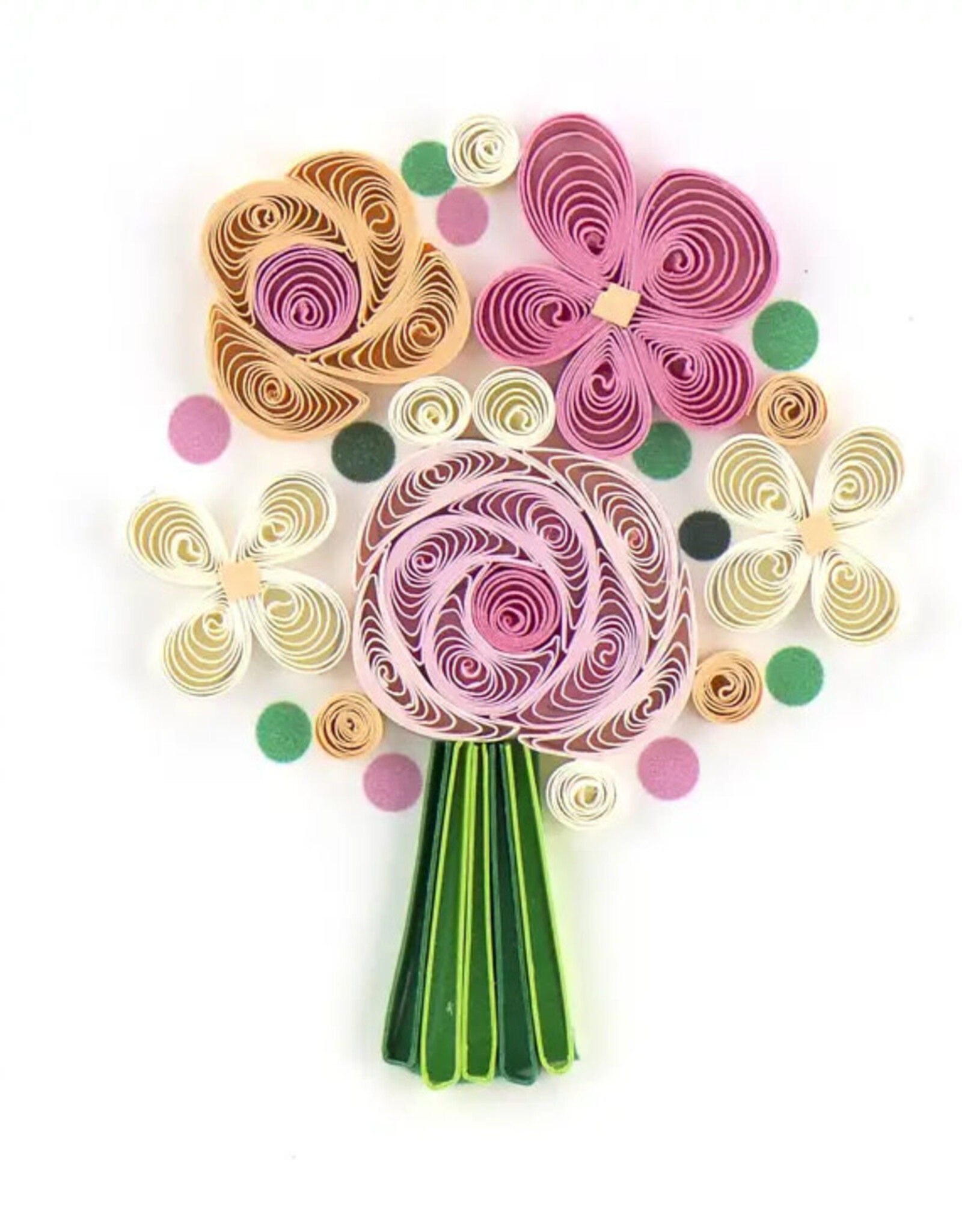 Quilling Card Quilled Flower Bouquet Gift Enclosure Mini Card
