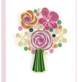 Quilling Card Quilled Flower Bouquet Gift Enclosure Mini Card