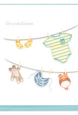 Quilling Card Quilled Baby Clothesline Card