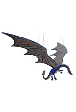 Tulia Artisans 32" XL Blue Dragon Flying Mobile