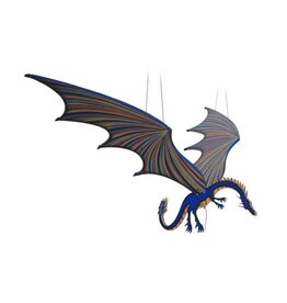 Tulia Artisans 32" XL Blue Dragon Flying Mobile
