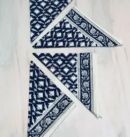 Sevya Handmade Navy Lotus Napkin
