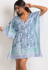 Sevya Handmade Sky Blue and Turquoise Caftans
