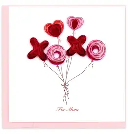 Quilling Card NIQUEA.D Quilled XOXO Balloons Valentine's Card