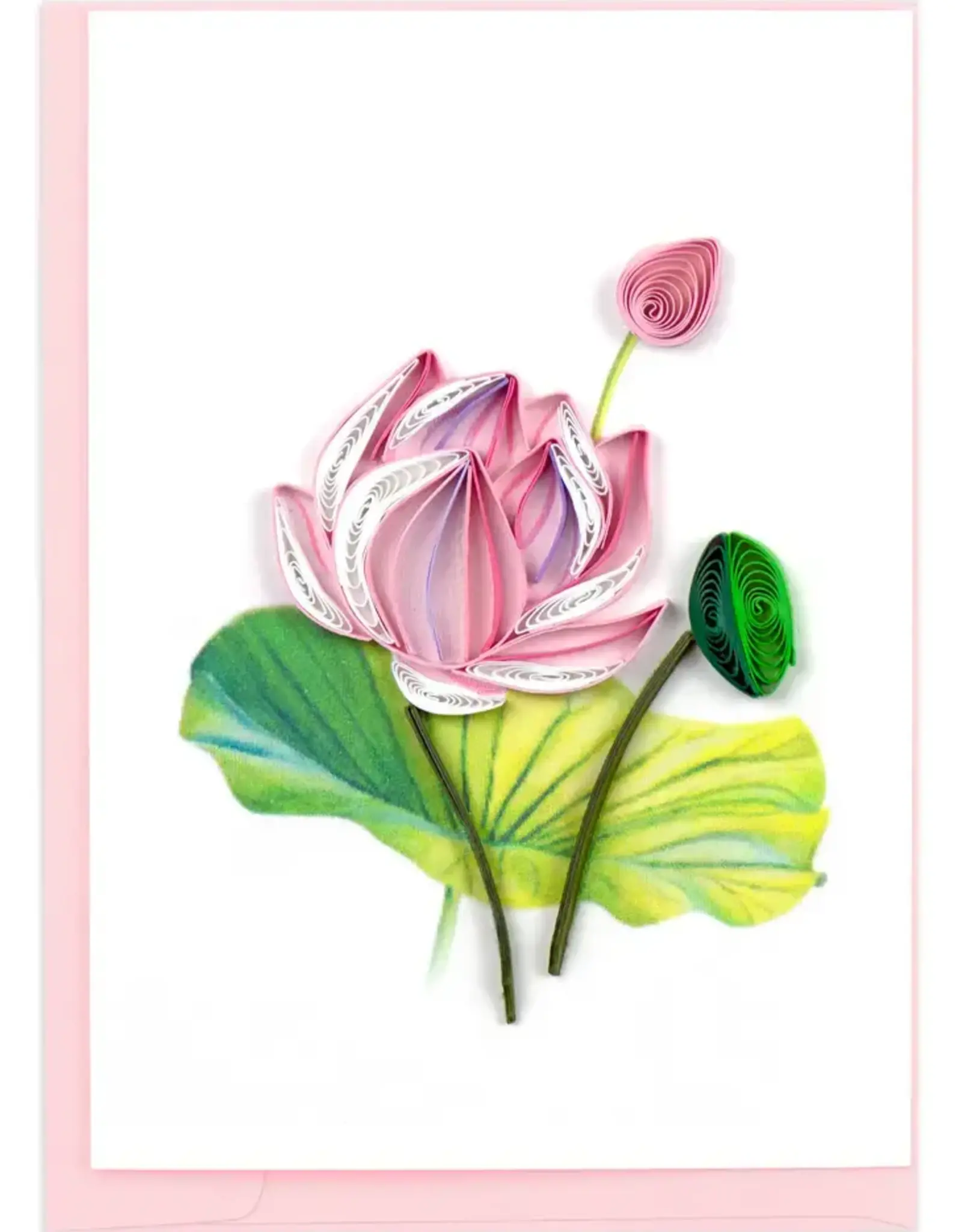 Quilling Card Quilled Pink Lotus Gift Enclosure Card