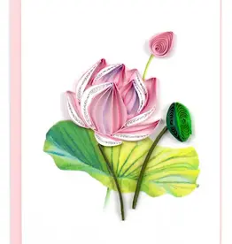 Quilling Card Quilled Pink Lotus Gift Enclosure Card