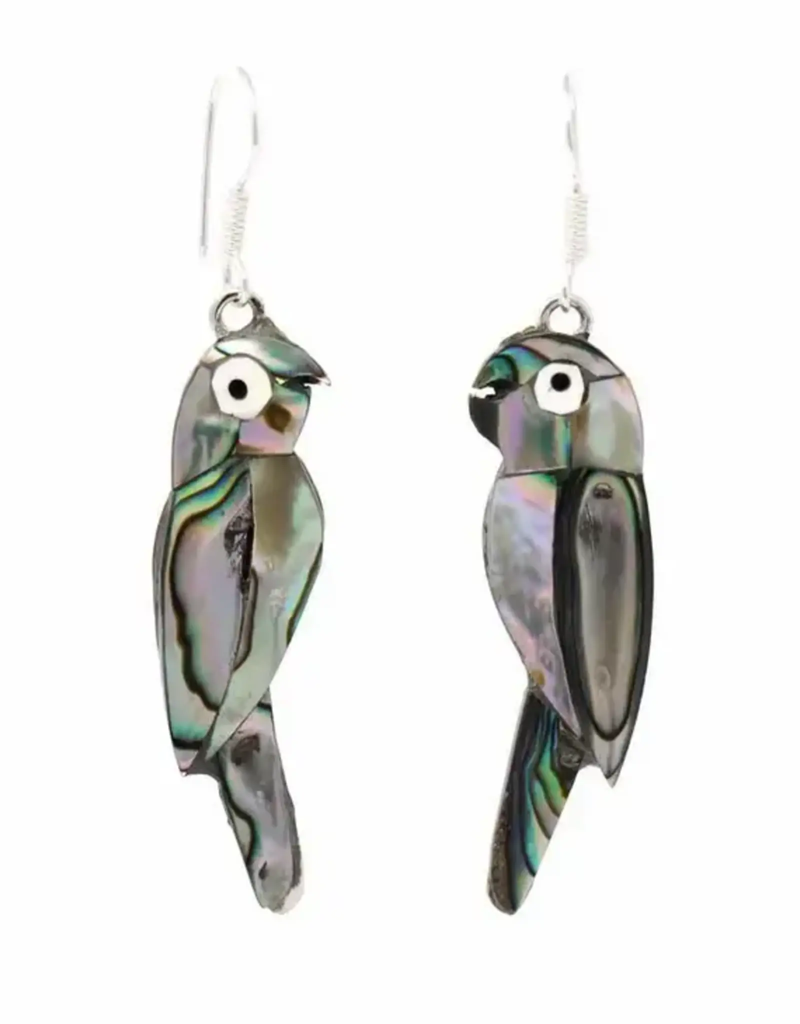 Global Crafts Abalone Parrot Earrings