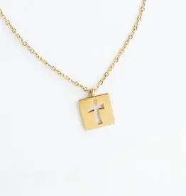 Starfish Project Axis Gold Cross Necklace