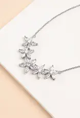 Starfish Project Radiant Bloom Platinum Zircon Necklace