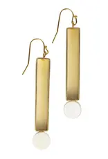 Ten Thousand Villages Brass Exclamation Point Earrings