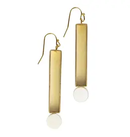 Ten Thousand Villages Brass Exclamation Point Earrings