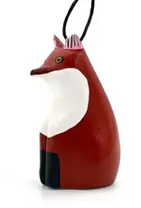 Women of the Cloud Forest Mini Red Fox Balsa Ornament