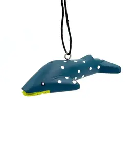 Women of the Cloud Forest Mini Blue Whale Balsa Ornament