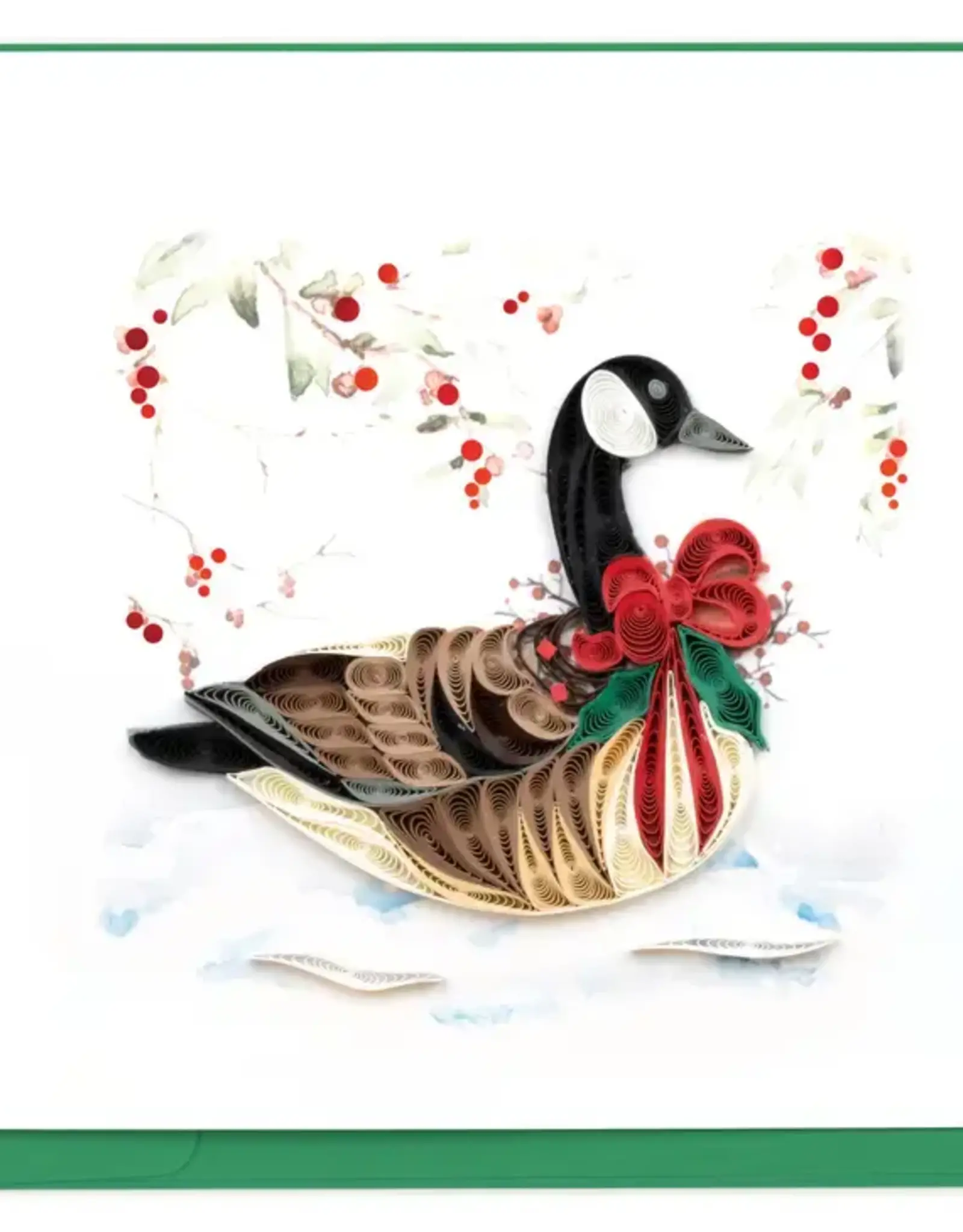 Quilling Card Quilled Christmas Goose Holiday Card
