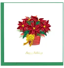 Quilling Card Quilled Potted Poinsettia Holiday Card