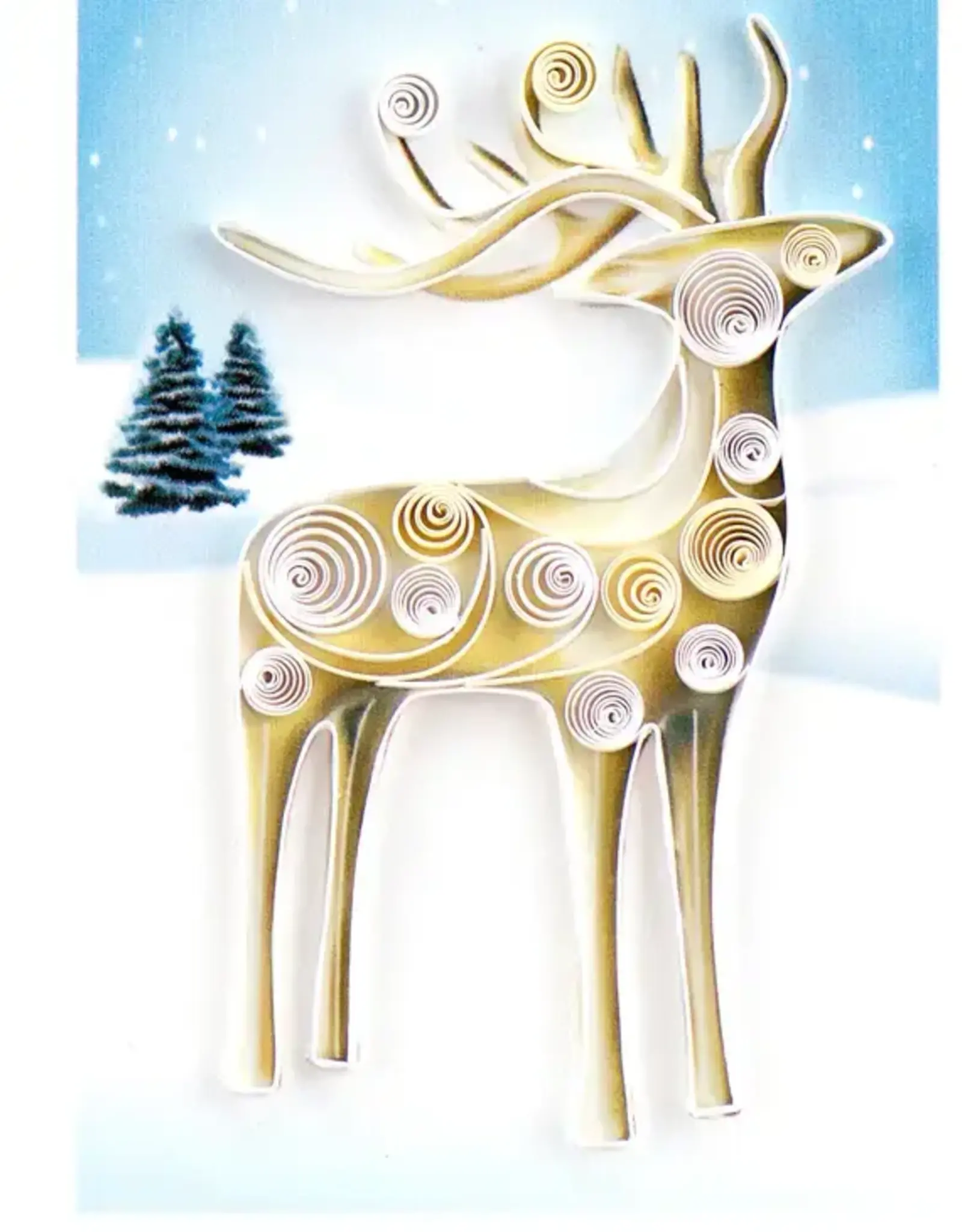 Quilling Card Quilled Reindeer Gift Enclosure Mini Card