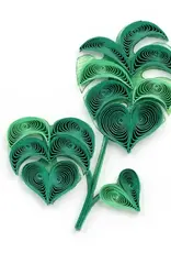 Quilling Card Quilled Monstera Leaf Gift Enclosure Mini Card