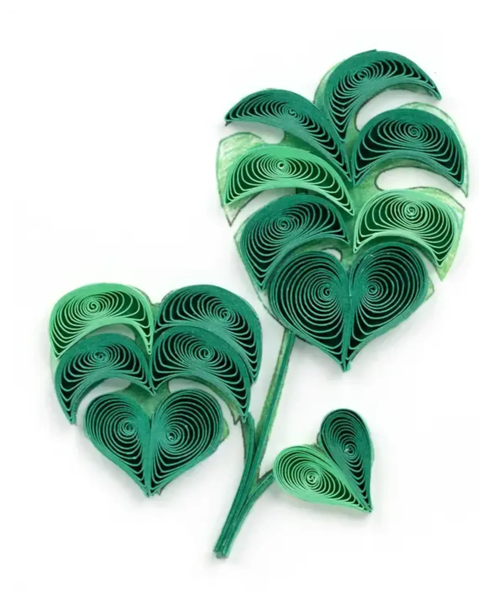 Quilling Card Quilled Monstera Leaf Gift Enclosure Mini Card