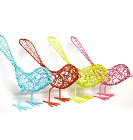 Mira Fair Trade Colorful Wrapped Wire Birds
