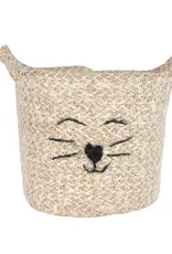 Ten Thousand Villages Cat Face Jute Basket - Small (5.5")