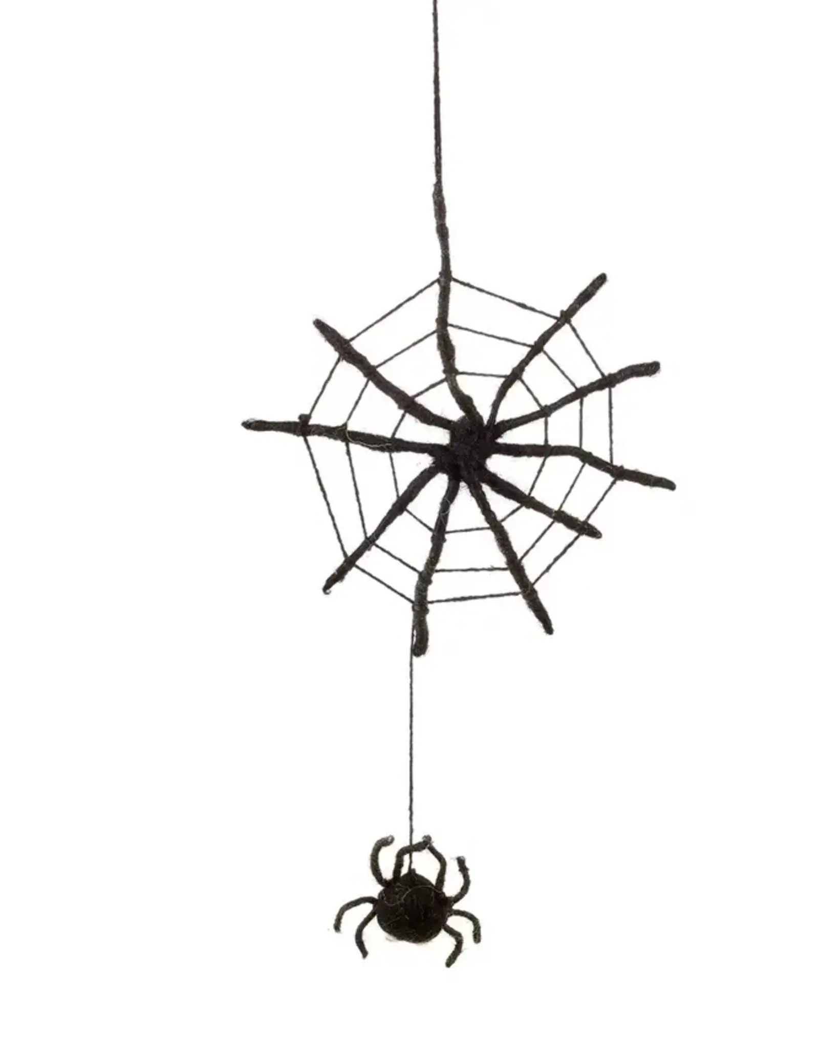 Felt So Good Spooky Halloween Spiderweb Ornament