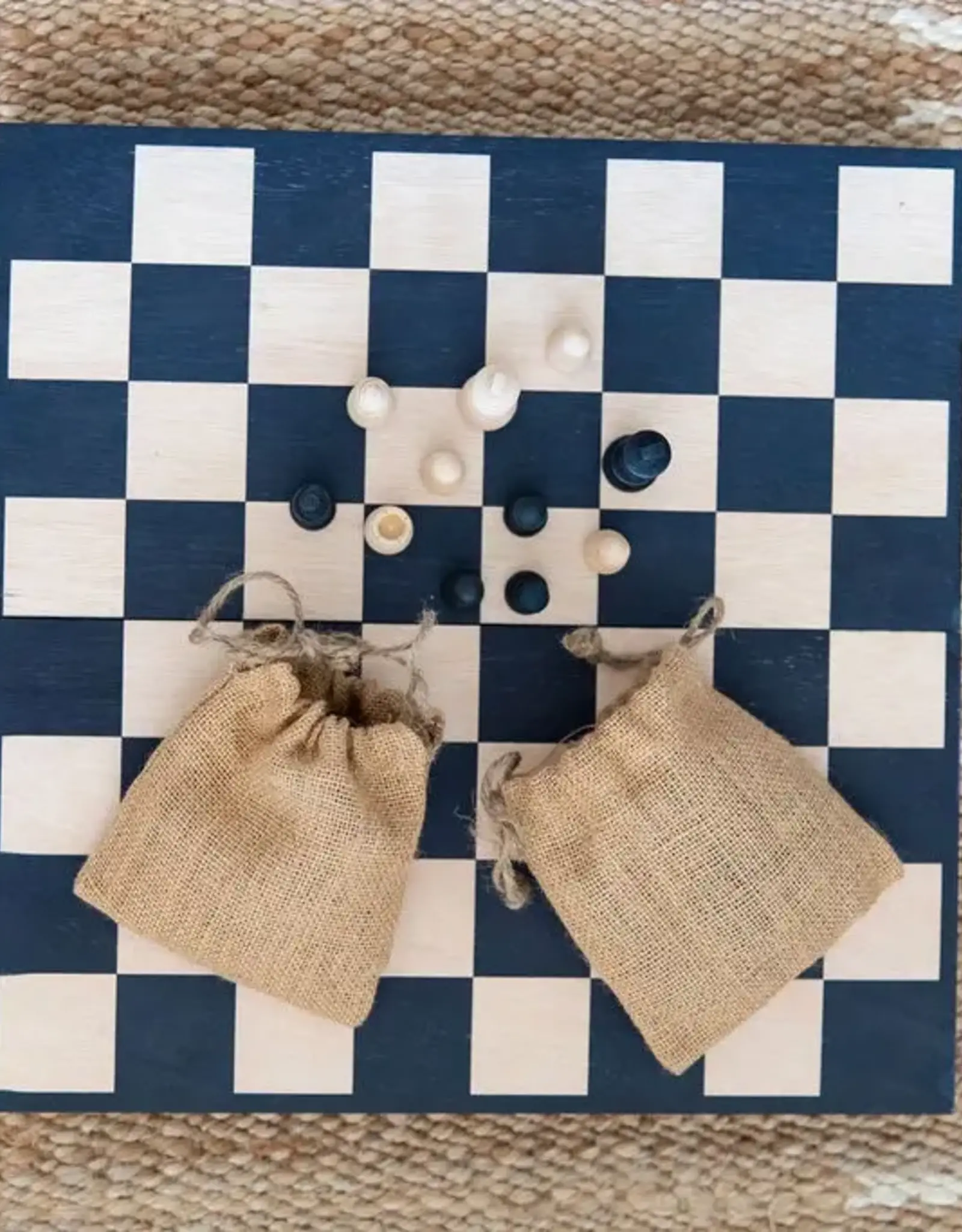 Mela Artisans Blue Geo Chess Set