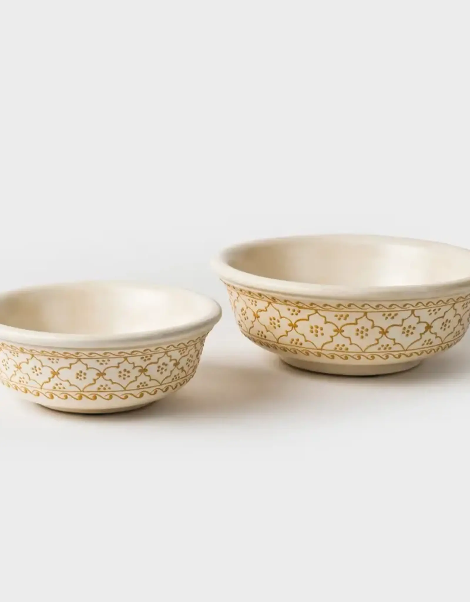 Mela Artisans Large Mehndi Bowl (Yellow)