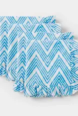 Mela Artisans Blue Ruffle Zigzag Napkins