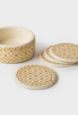 Mela Artisans Mehndi Coasters (Yellow)